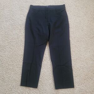 Banana Republic Black Wool Blend Straight Leg Trouser Pants 8